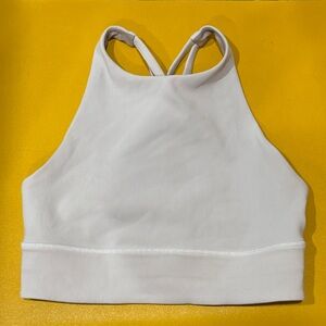 Lululemon Light Gray High-Neck Sports Bra